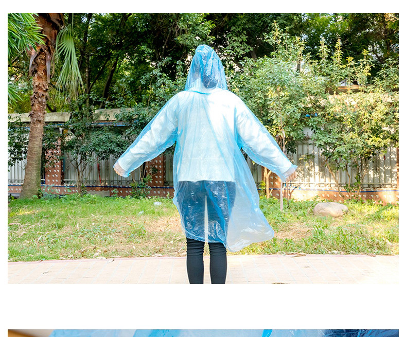 Fashion Random Portable Outdoor Disposable Transparent Raincoat,Household goods