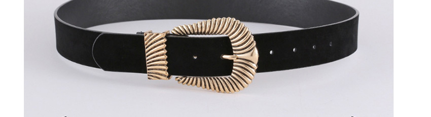 Fashion Black Pu Leather Alloy Belt Buckle Embossed Belt,Thin belts