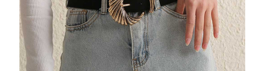 Fashion Black Pu Leather Alloy Belt Buckle Geometric Embossed Belt,Thin belts