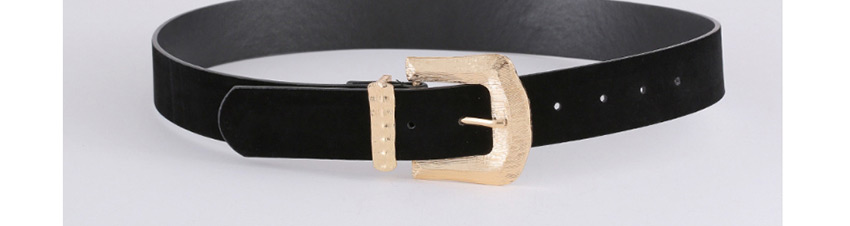 Fashion Black Pu Leather Alloy Belt Buckle Geometric Belt,Thin belts