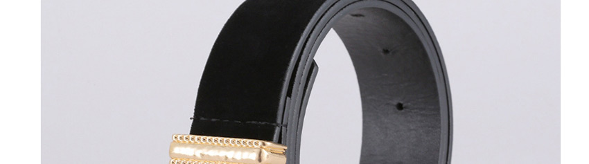 Fashion Black Suede Alloy Geometric Diamond Belt,Thin belts