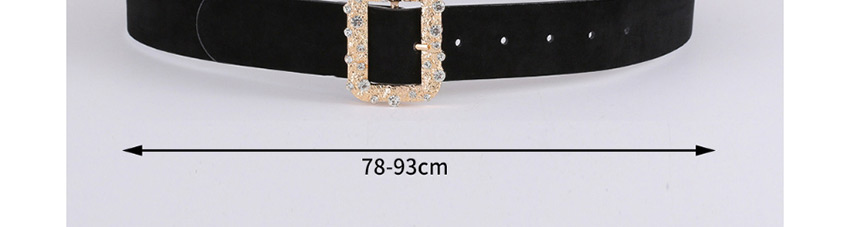 Fashion Black Suede Cutout Belt With Diamonds,Thin belts