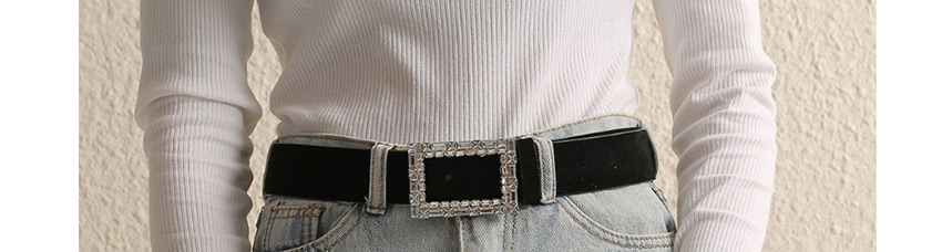 Fashion Black Alloy Suede Cutout Belt,Thin belts