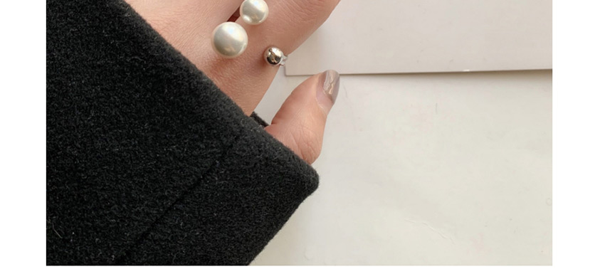 Fashion Silver Pearl Open Alloy Hollow Ring,Fashion Rings