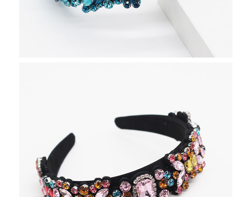 Fashion Black Geotextile Headband With Diamond Fabric,Head Band