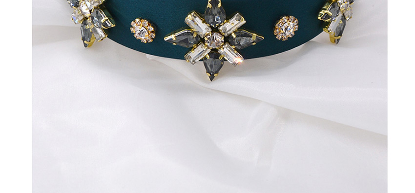 Fashion Green Pentagram Fleece Headband With Diamonds,Head Band