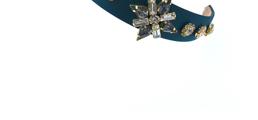 Fashion Green Pentagram Fleece Headband With Diamonds,Head Band