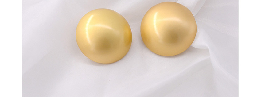 Fashion Golden Distressed Button Domed Alloy Earrings,Stud Earrings