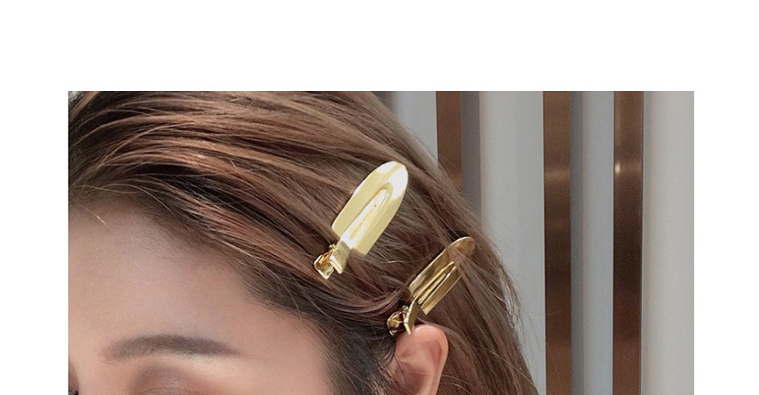 Fashion Golden Smooth Geometric Triangle Alloy Hair Clip,Hairpins