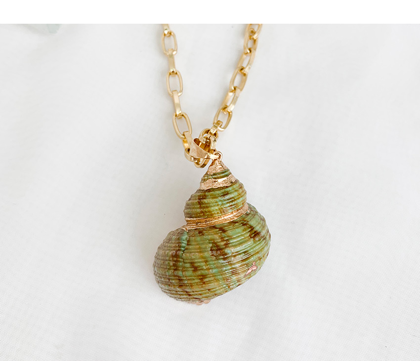 Fashion Golden Alloy Shell Necklace,Pendants