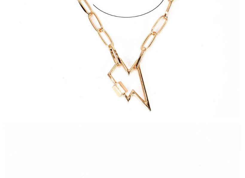 Fashion Stars Golden Pentagram Carabiner Alloy Necklace,Pendants