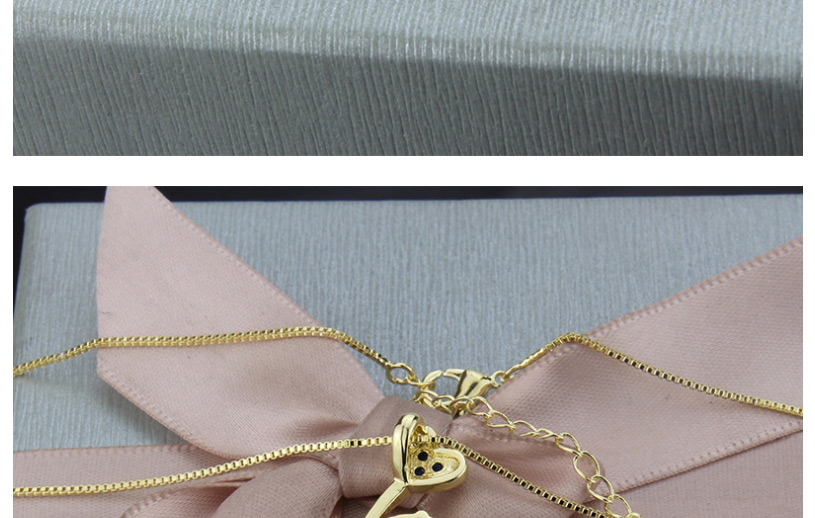 Fashion Gold-plated White Zirconium Love Balloon Boy Copper Micro Inlaid Zircon Necklace,Necklaces