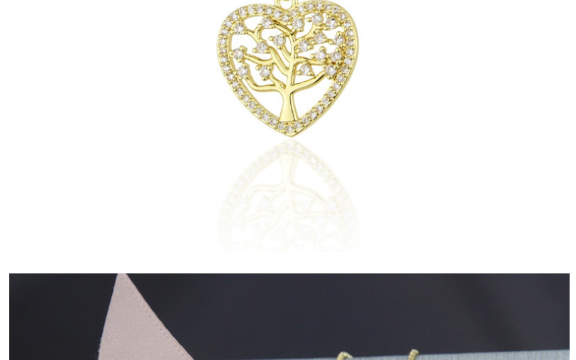 Fashion Gold-plated White Zirconium Hollow Large Tree Micro Copper Inlaid Zircon Necklace,Necklaces