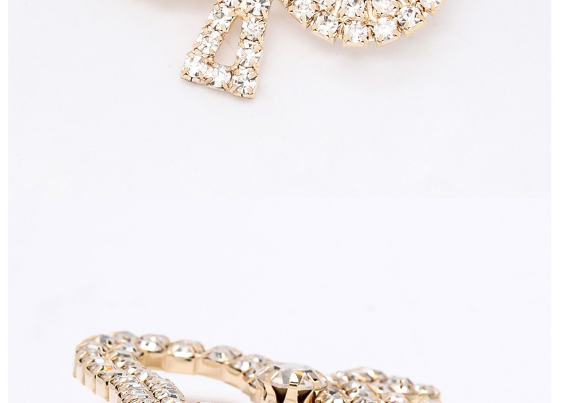 Fashion Silver Alloy Love Hollow Diamond Earrings,Stud Earrings