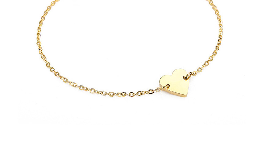 Fashion Rose Gold-z Titanium Steel Love Letter Engraved Stainless Steel Bracelet (8mm),Bracelets