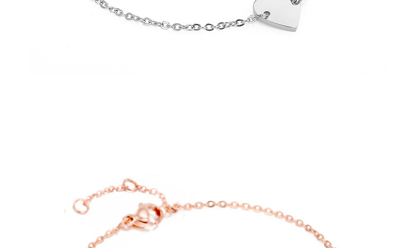 Fashion Steel Color -w Titanium Steel Love Letter Engraved Stainless Steel Bracelet (8mm),Bracelets