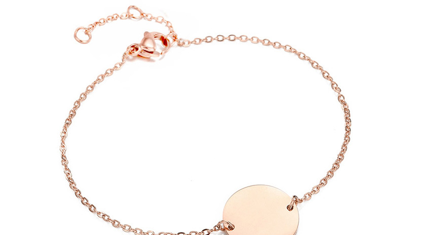 Fashion Rose Gold-virgo (13mm) Gold-plated Geometric Round Stainless Steel Engraved Constellation Bracelet,Bracelets