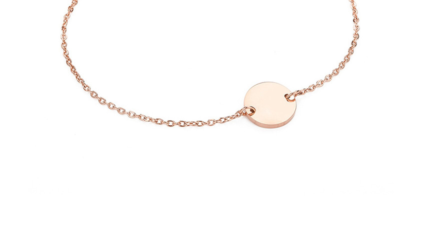 Fashion Rose Gold-aries (9mm) Round Stainless Steel Gilt Engraved Constellation Bracelet,Bracelets