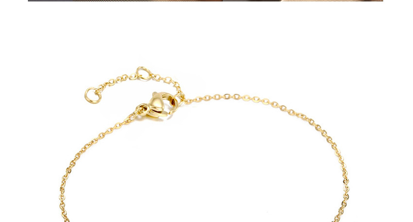 Fashion Rose Gold-pisces (9mm) Round Stainless Steel Gilt Engraved Constellation Bracelet,Bracelets