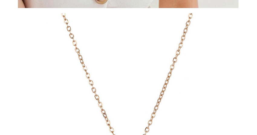 Fashion Golden-june (9mm) Engraved Plant Flower Stainless Steel Geometric Round Necklace,Necklaces
