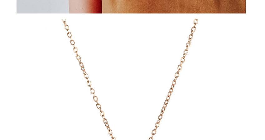 Fashion Golden (9mm) Titanium Steel Carved Plant Geometric Round Necklace,Necklaces