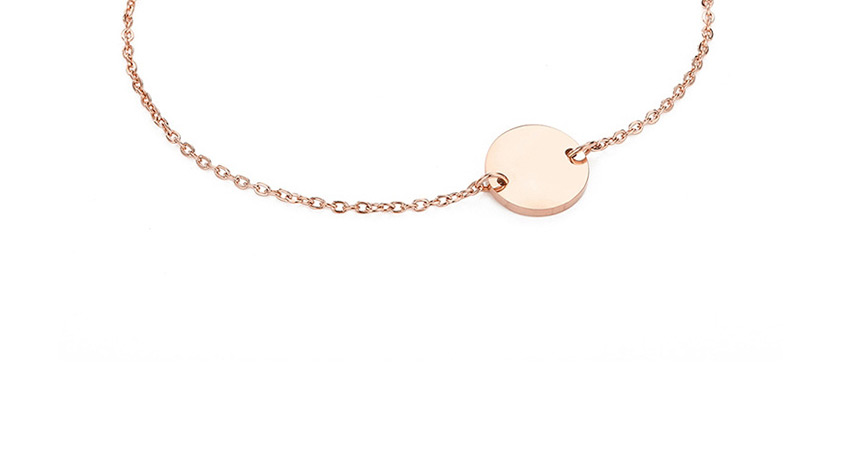 Fashion Rose Gold Stainless Steel Engraved Fox Geometric Round Bracelet 9mm,Bracelets