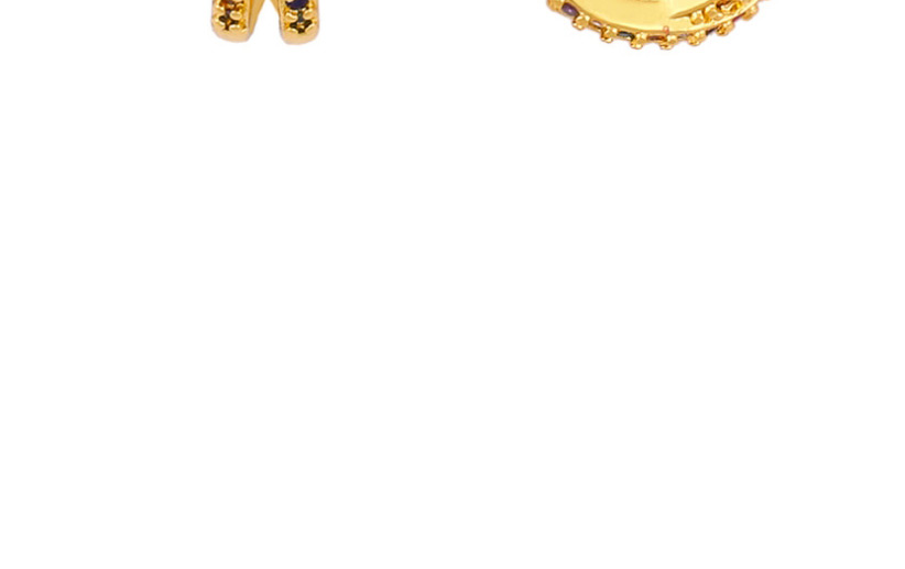 Fashion Golden Cross Diamond Alloy Ear Pierced Ear Clips,Earrings