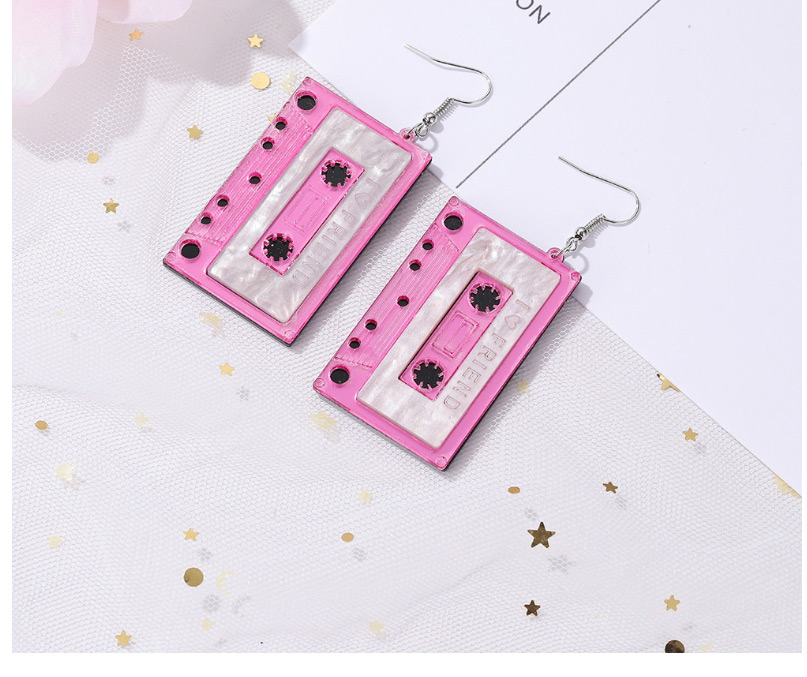 Fashion Pink Acrylic Alloy Alloy Earrings,Drop Earrings