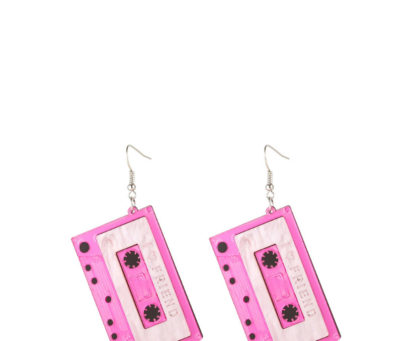 Fashion Pink Acrylic Alloy Alloy Earrings,Drop Earrings
