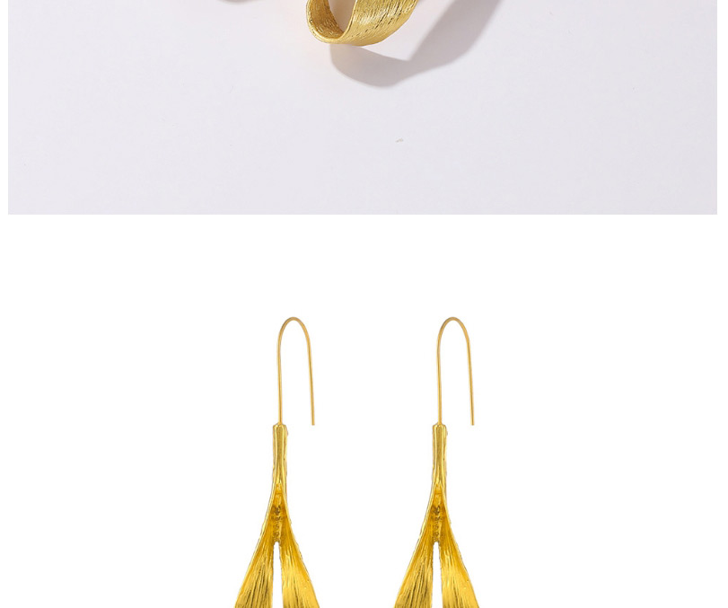 Fashion Golden Metal Twisted Cutout Earrings,Drop Earrings