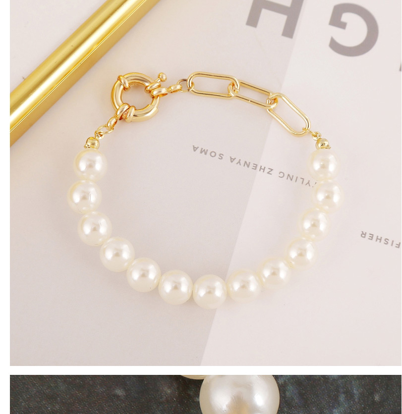 Fashion White Pearl Chain Love Openwork Necklace,Multi Strand Necklaces