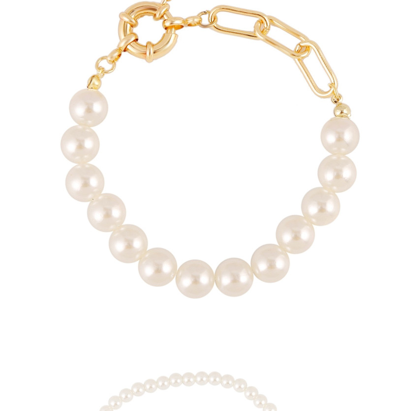 Fashion White Pearl Geometric Chain Alloy Bracelet,Fashion Bracelets