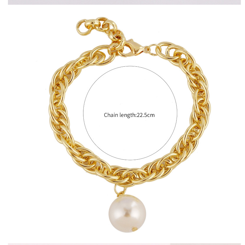 Fashion White Heavy Chain Alloy Irregular Pearl Necklace,Pendants