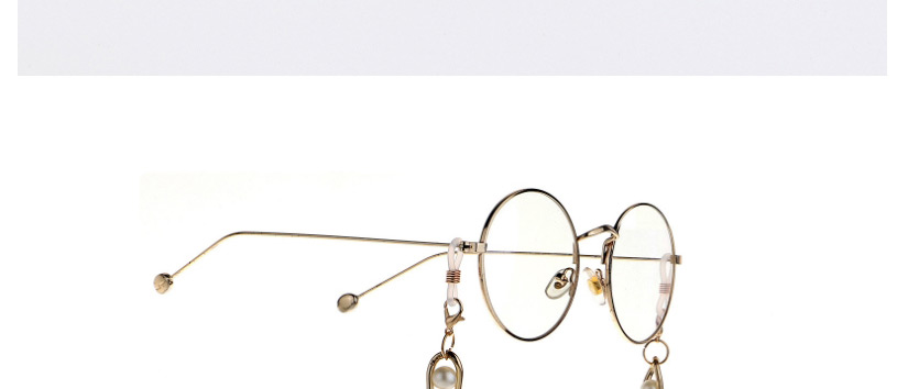 Fashion Silver Color-fast Color Pearl Non-slip Glasses Chain,Sunglasses Chain