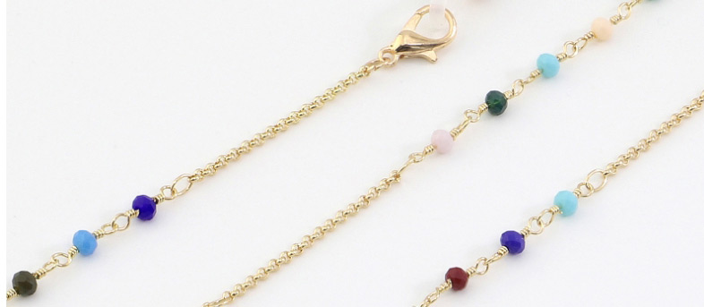 Fashion Color Colorful Crystal Handmade Chain Metal Glasses Chain,Sunglasses Chain