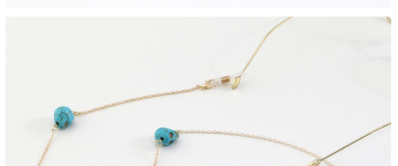 Fashion Golden Color-fast And Easy To Fade Cross Turquoise Glasses Chain,Sunglasses Chain