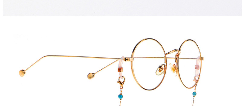 Fashion Golden Natural Round Turquoise Handmade Glasses Chain,Sunglasses Chain