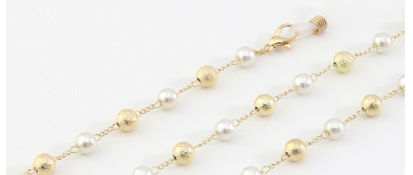Fashion Golden Frosted Ball Pearl Sweater Chain Glasses Chain Dual Use,Sunglasses Chain