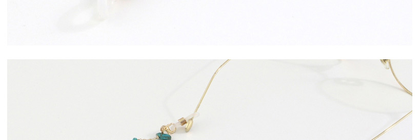 Fashion Golden Natural Malformed Turquoise Beads Handmade Glasses Chain,Sunglasses Chain