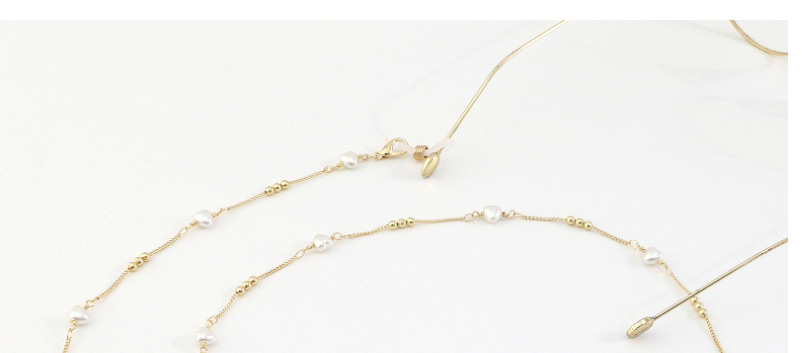 Fashion Golden Copper Beads Pearl Peach Heart Glasses Chain,Sunglasses Chain