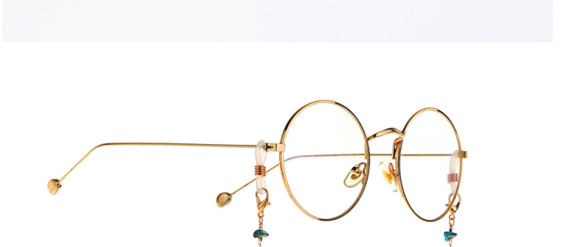 Fashion Golden Natural Deformed Turquoise Handmade Glasses Chain,Sunglasses Chain