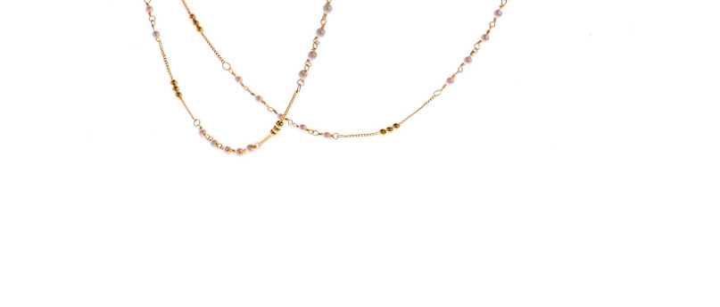 Fashion Golden Handmade Copper Bead Pearl Chain Sun Mirror Chain,Sunglasses Chain
