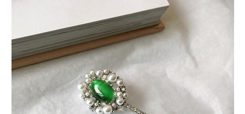 Fashion Green Pearl Clip,Hairpins