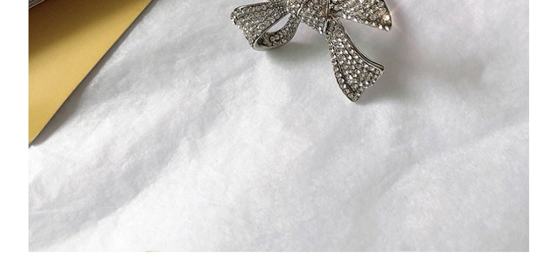 Fashion Silver Open-ended Ring With Diamond Bow,Fashion Rings