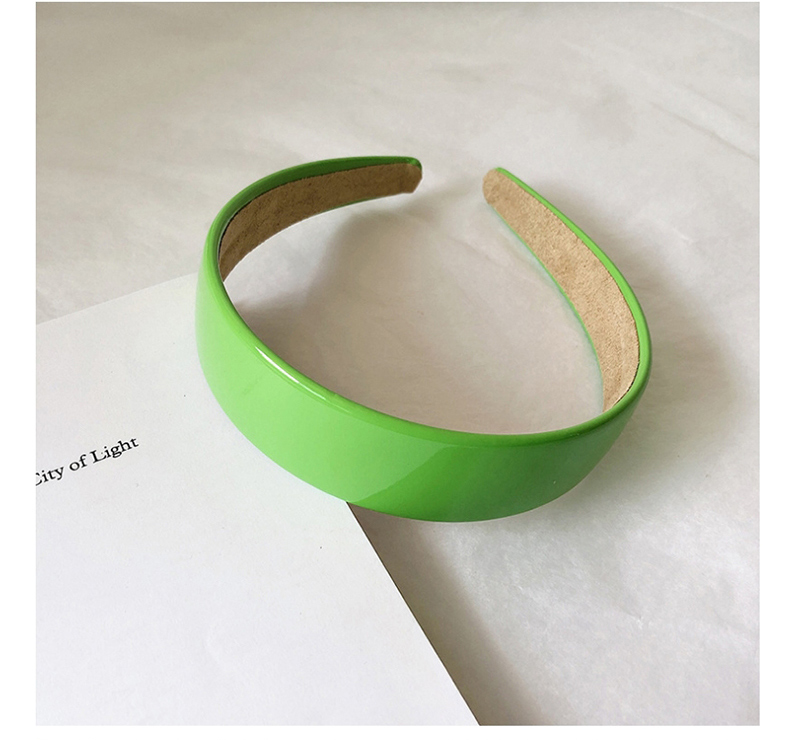 Fashion Fluorescent Yellow Patent Leather Smooth Non-slip Hair Hoop,Head Band
