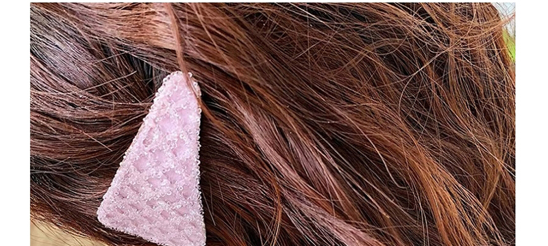 Fashion Taro Purple Crystal Braided Triangle Hair Clip,Hairpins