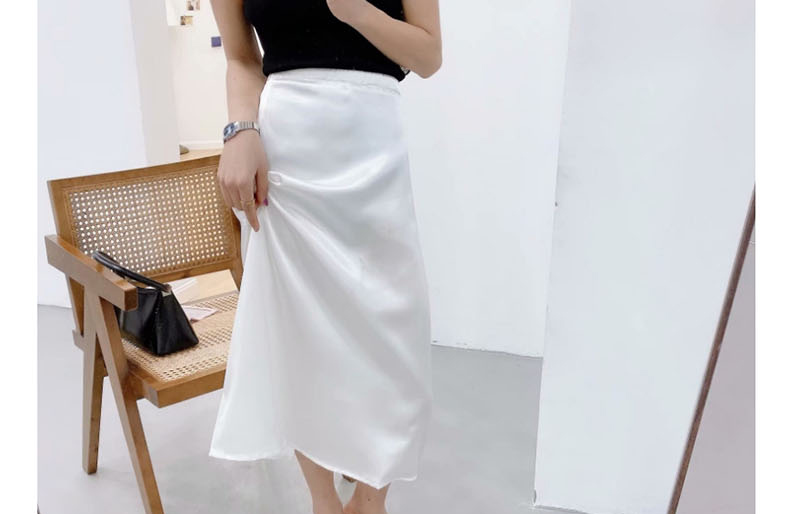 Fashion Photo Color Side Zip Skirt,Skirts