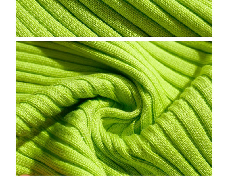 Fashion Green Lapel Knit T-shirt,Hair Crown