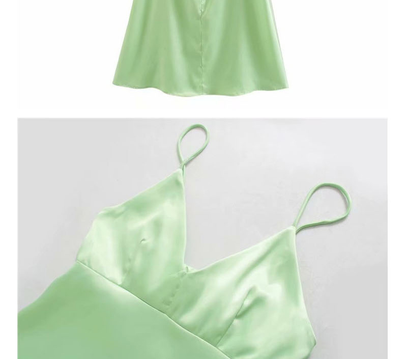 Fashion Photo Color Cutout Silk-satin V-neck Camisole Dress,Tank Tops & Camis