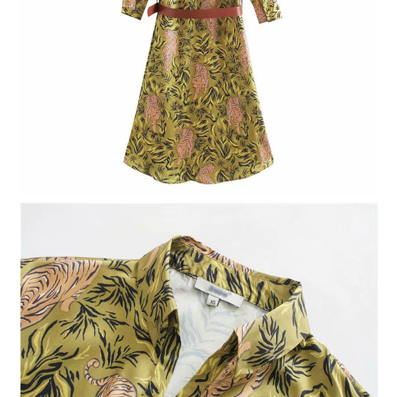 Fashion Photo Color Silk Satin Flower Print Dress,Mini & Short Dresses